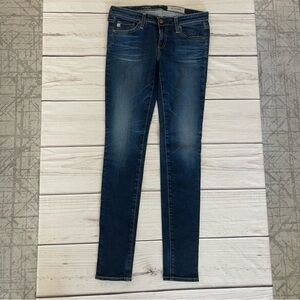 Ag Adriano Goldschmied Blue Skinny Jeans with Stretch